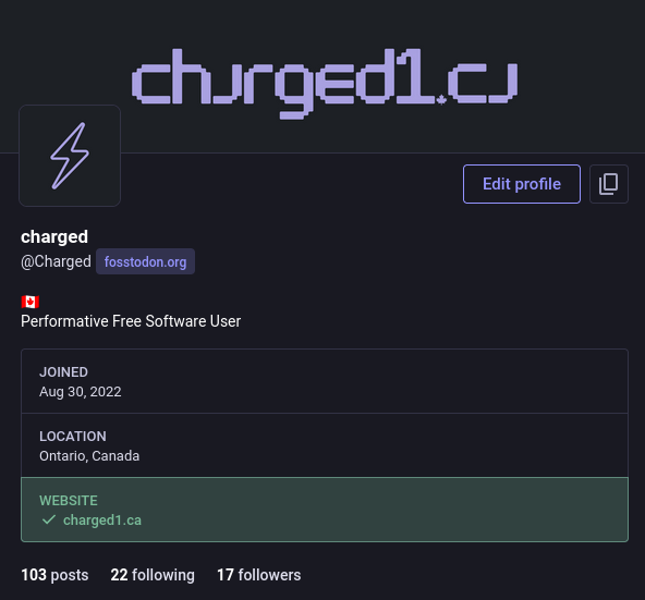 Mastodon Account Scrot